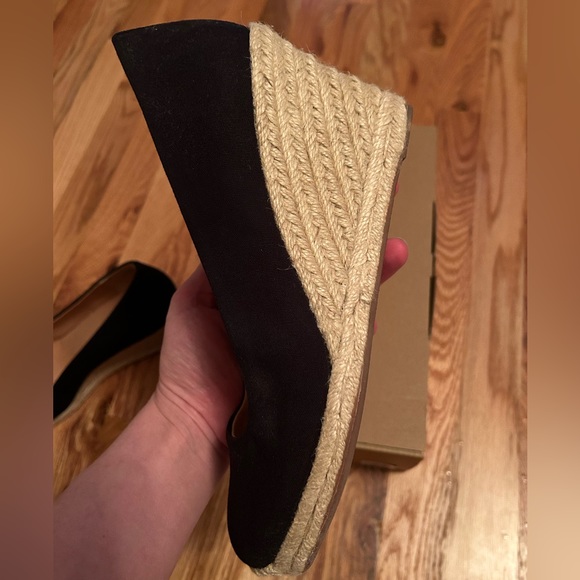 J. Crew Canvas Espadrille Wedges, Black, Size 8.5, Box included. - Picture 7 of 16
